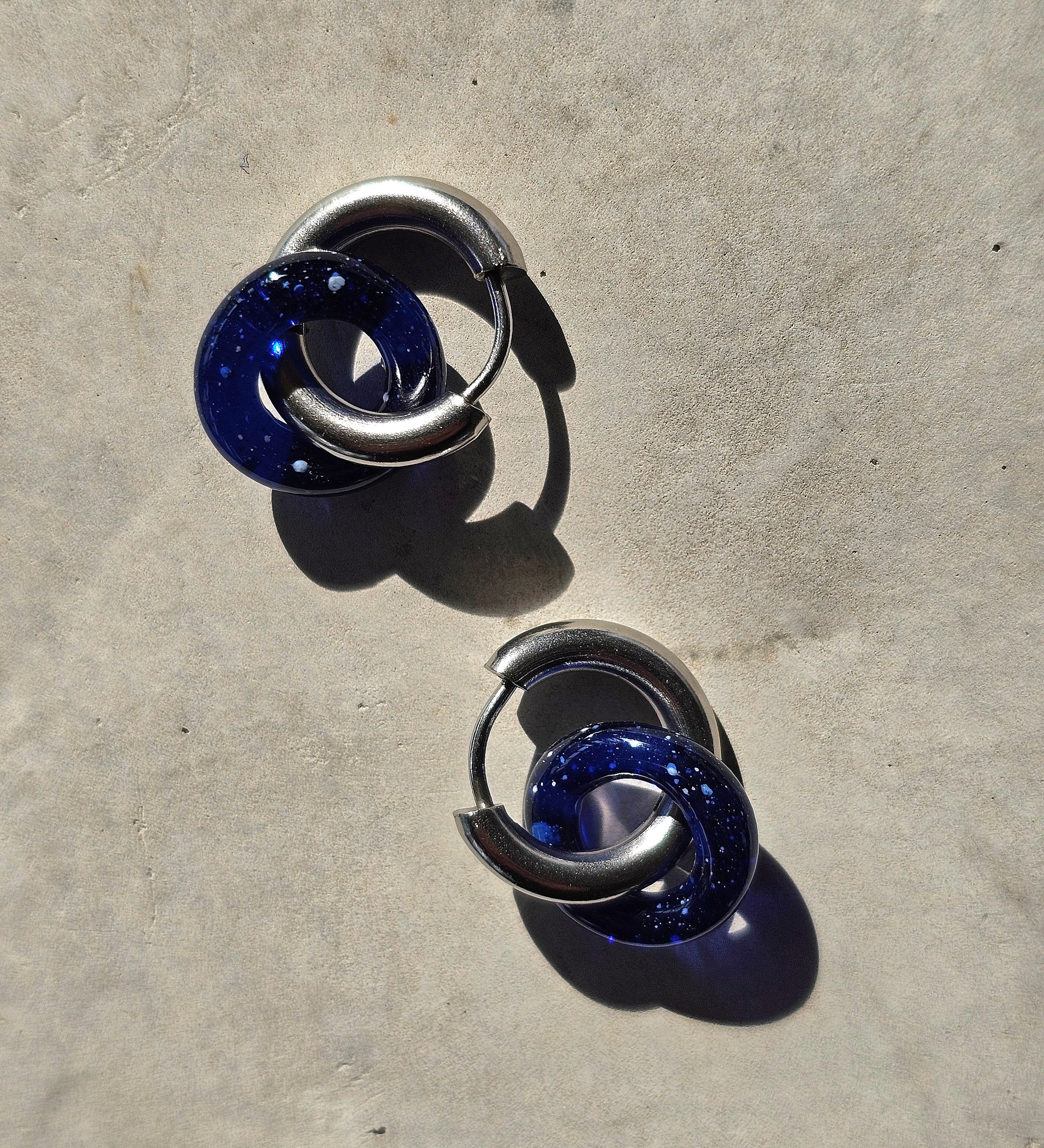 Blaue Glas Ohrringe