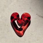 Glasschmuck Herz Anhänger Charm Glas rot