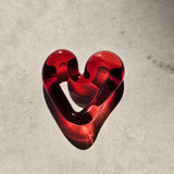 Glasschmuck Herz Anhänger Charm Glas rot