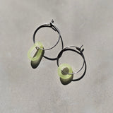 Drop Hoops lime silber #4
