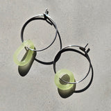 Drop Hoops lime silber #4
