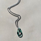 Drop Necklace deep tide green
