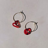 Heart Hoops rot gold