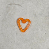 Mini Heart Charm Orange #3