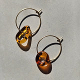 Drop Hoops amber