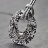 Ascheschmuck Kette Tropfen schwarz Asche - Andenken an verstorbenes Haustier - Urne - Glas