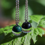 Ascheschmuck Gedenkschmuck Mini schwarz Kette Borosilikatglas Asche - Andenken an verstorbenes Haustier - Urne - Glas