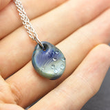 Kette Ocean Borosilikatglas 50cm Edelstahl