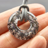 Ascheschmuck Kette Asche Hund schwarz - Andenken an verstorbenes Haustier - Urne - Glas personalisiert